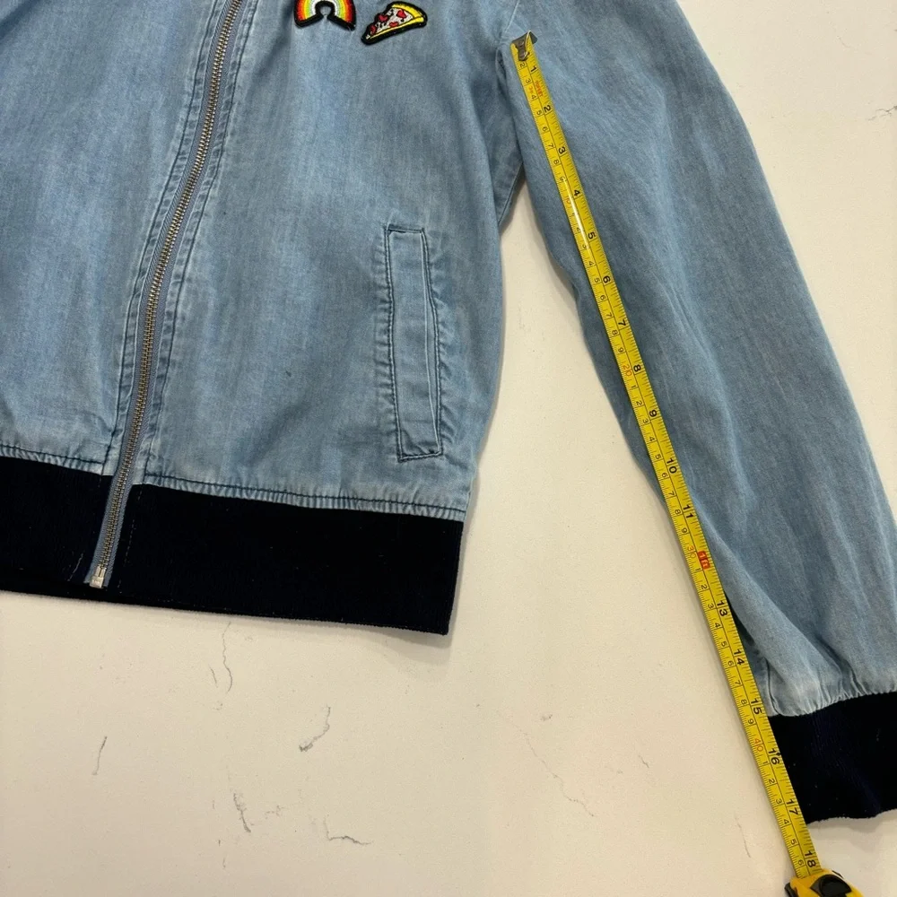 Girls Justice Denim Jacket with Fun Patches